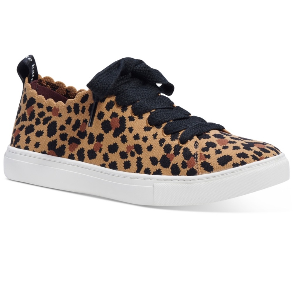 Kate Spade Abbie Knit sneakers 8.5 B LEOPARD!